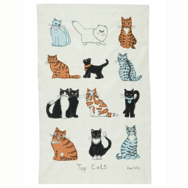 Top Cats Tea Towel - By Poppy Treffry