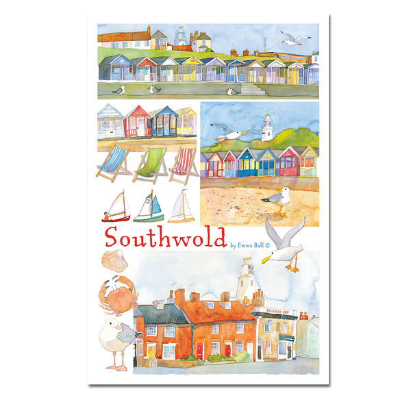 Southwold Tea Towel designed by Emma Ball - Exclusive