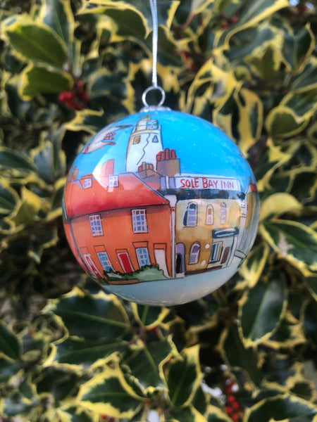 Emma Ball Hand-Painted Glass Southwold Bauble